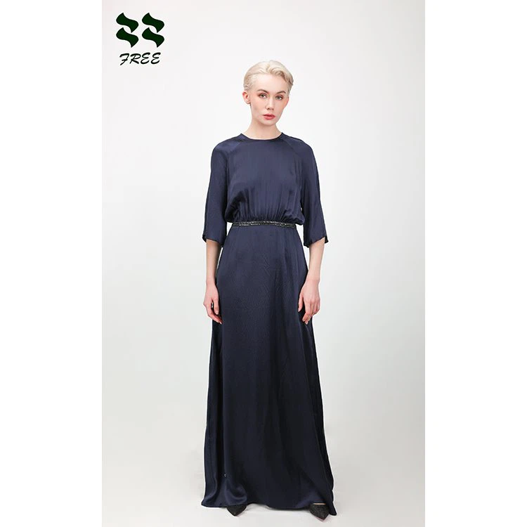 Back High Slit Party Dress With Crystal Chain