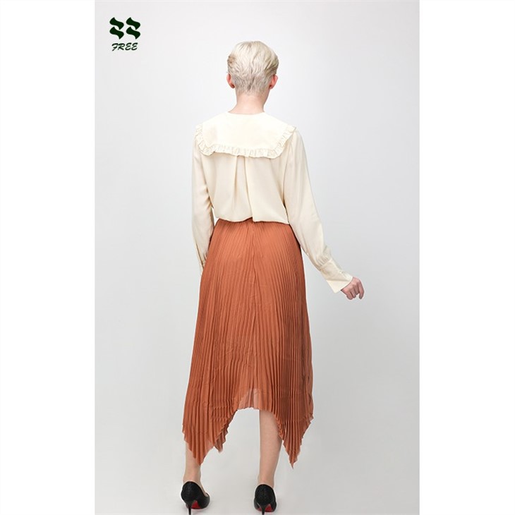 pleated full maxi skirt