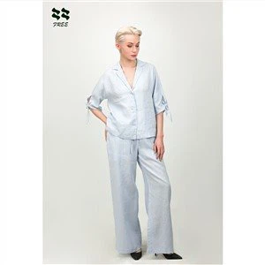 여자 가을 캐주얼 느슨한 포켓 바지